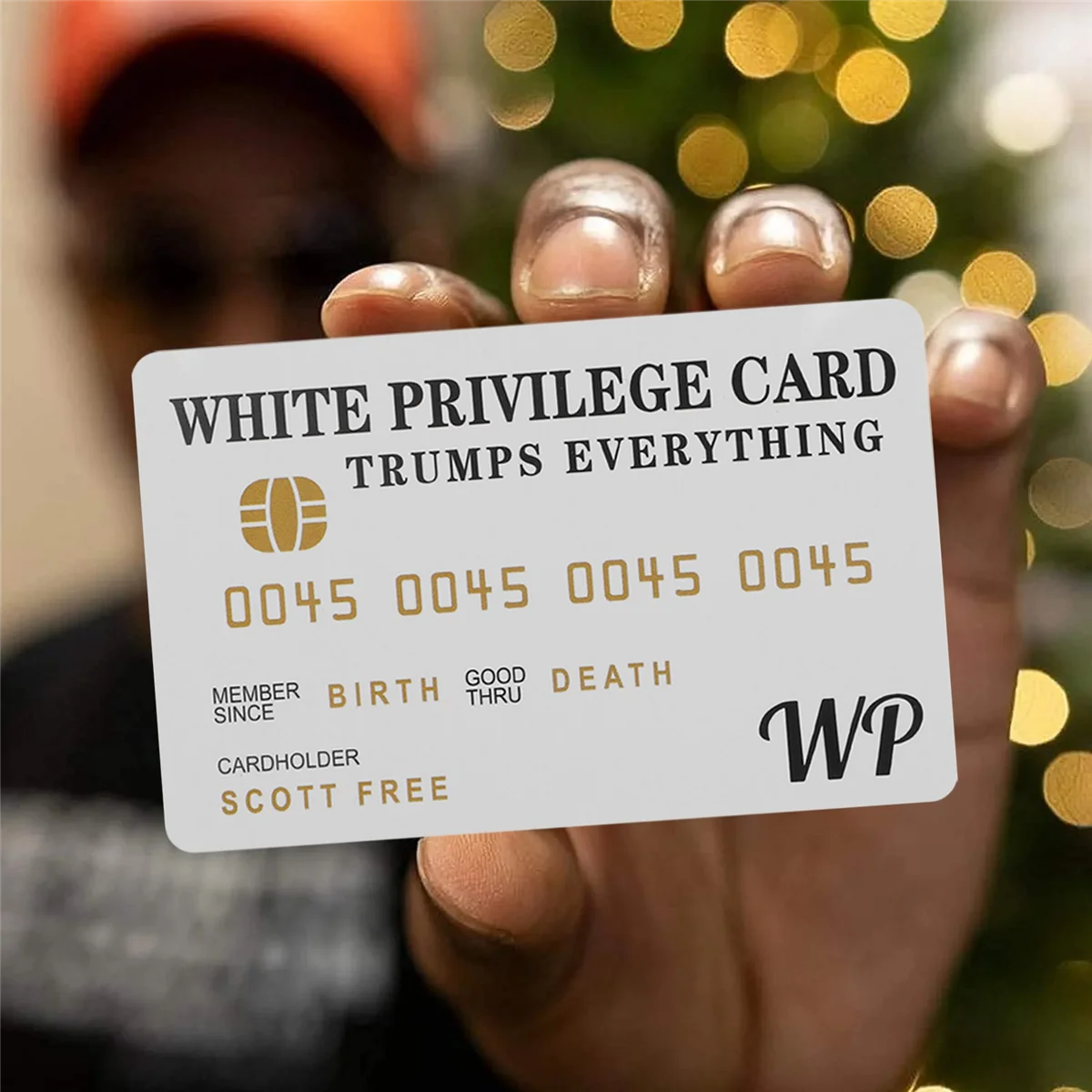 10 PCS White Privilege Card Trumps Everything Credit Card Sets, Wallet Insert Card Romantic Card Business Gifts images - 6