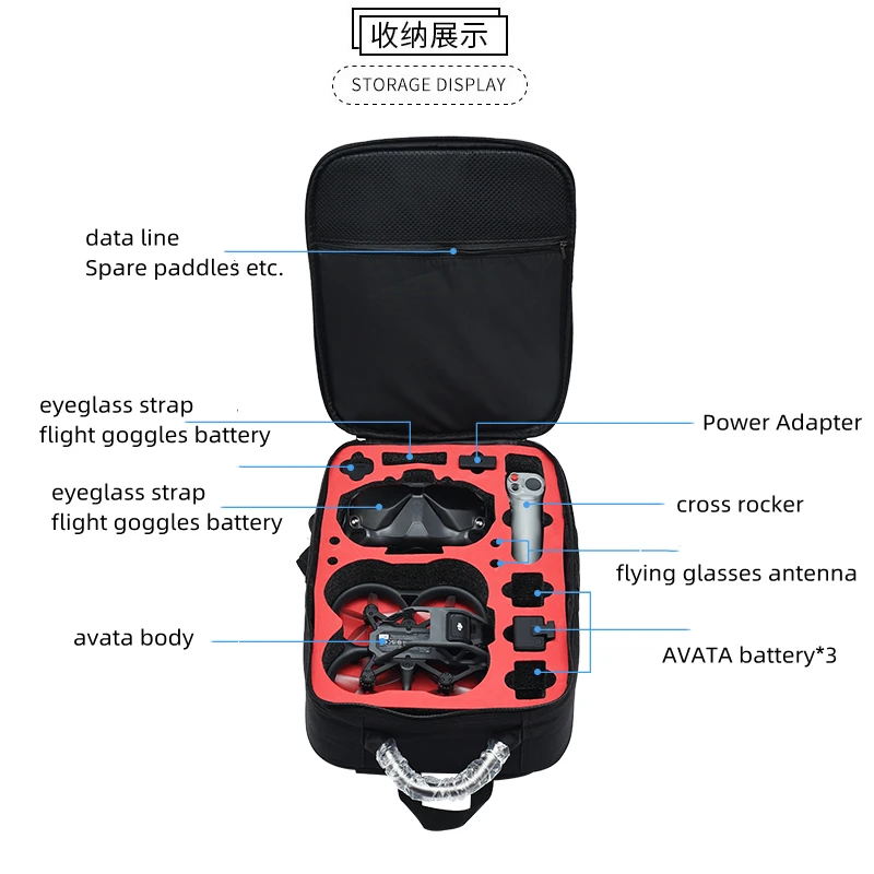Avata Bagpack DJI Avatar Large Capacity Backpack for DJI Avatar Goggles 2/V2 Outdoor Travel Handbag Accessories 4 Avata Bagpack DJI Avatar Large Capacity Backpack for DJI Avatar Goggles 2/V2 Outdoor Travel Handbag Accessories - Image 4