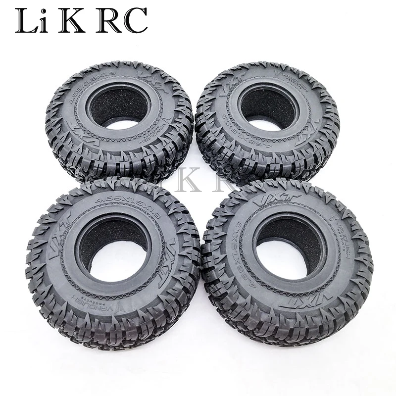 

4PCS 118MM 1.9" Rubber Rocks Tyres / Tires for 1:10 RC Rock Crawler car for Axial SCX10 90047 D90 D110 TF2 TRX-4