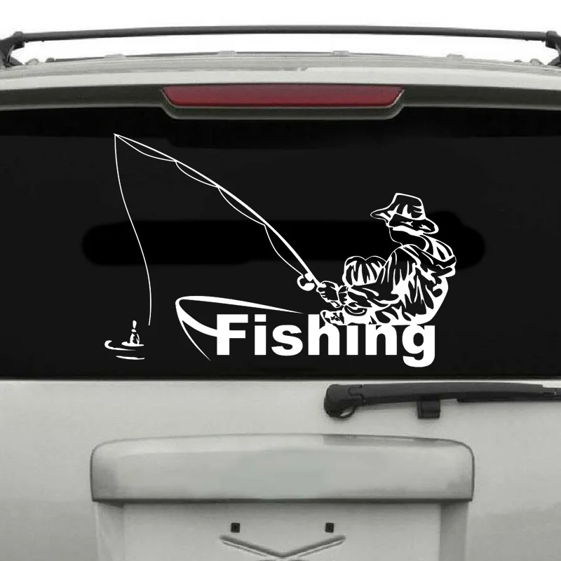 Fishing Club Fisherman Boat Stickers Vinyl Fish Hook Rod Car Window Decor  Ship Surface Decals Removable Waterproof Mural Z512 - AliExpress