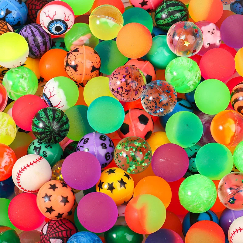 Rubber Bouncy Balls Bulk 27MM Party Favors For Boys Girls Prizes Birthday Gifts Kids Vending Machine Toys Balle Rebondissante 2