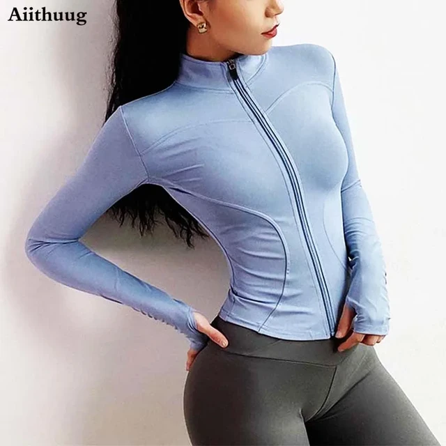 Aiithuug Women's Slim Fit Lightweight Jackets Women's Full Zip-up