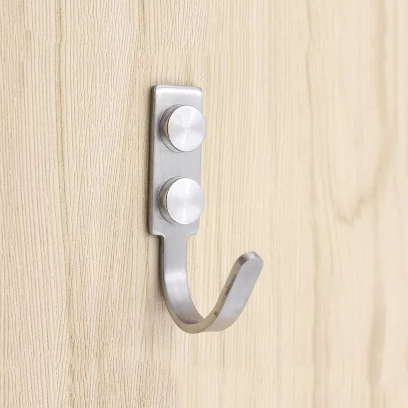 2 Pcs Heavy Duty Wall Hook Stainless Steel Screw On Hook For Hanging