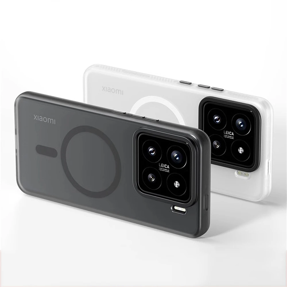 Luxury Matte Shockproof Magnetic Wireless Charging Translucent Phone Case