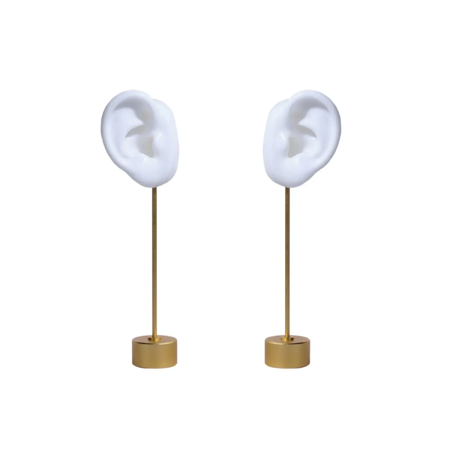 

Earring Display Stand Silicone Ear Shape Ear Stud Organizer for Girl Women Sturdy Stable Base 18cm Tall Countertop Stand
