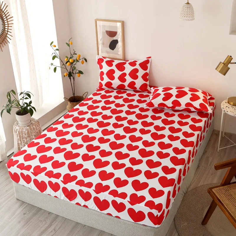 

2024 New Modern Classic Heart Print Fitted Sheet One Piece
