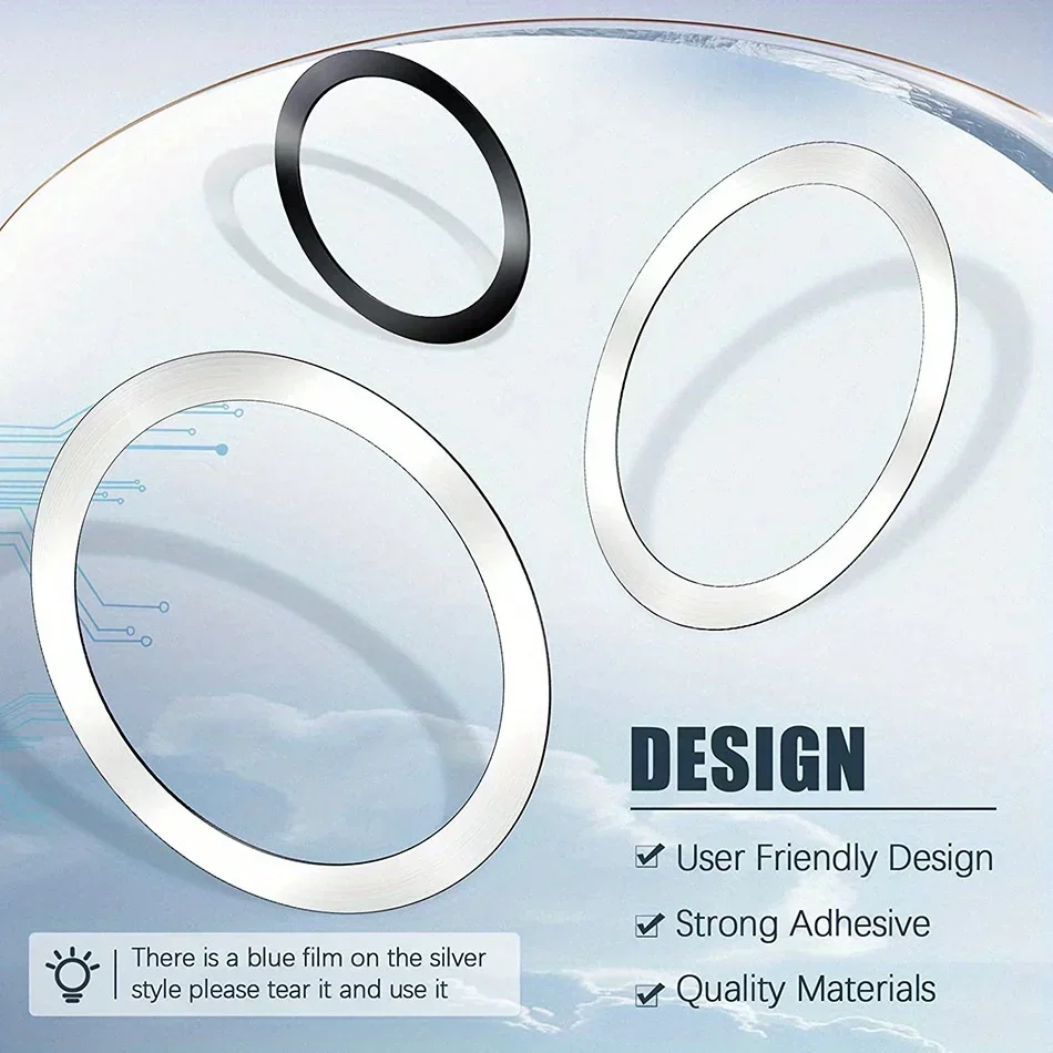 10 stücke für Magsafe Magnetische Platte Telefon Ring Metall Aufkleber Unterstützung Drahtlose Ladegerät Metall Platte Blatt für Magnet Auto Halter – Detail 5
