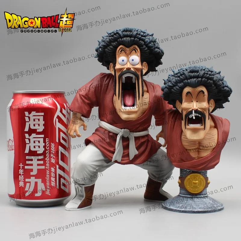 

18cm Anime Dragon Ball Figure Funny Hercule Action Figures Gk Ring Name Mister Satan Statue Model 2-head Pvc Collection Doll Toy