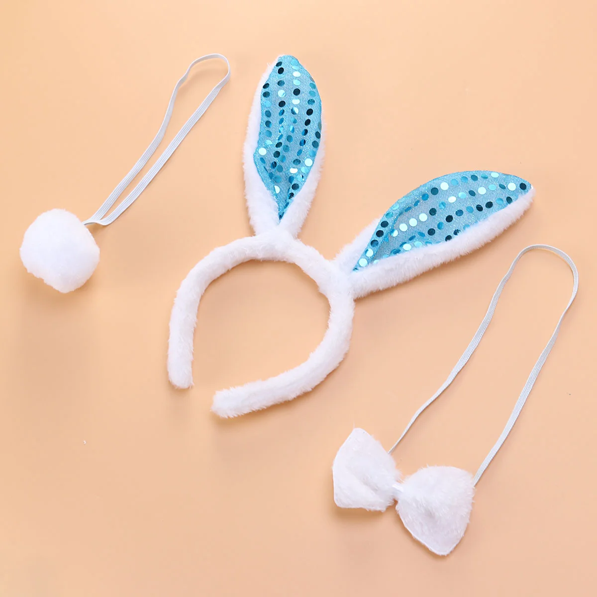 

3 Pcs Unique Decoration Bow Tie Hair Warm Tip Plush Tail Headband Clothing Accessory