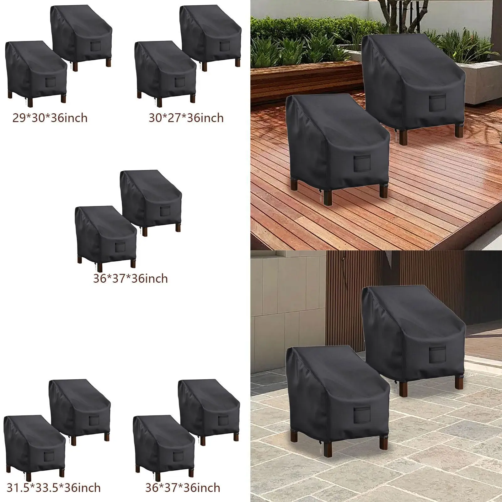 2 Heavy Duty Chair Covers Gifts, Versatile Oxford with Drawstring And Buckle Adjustment, Living Room Chair Cover