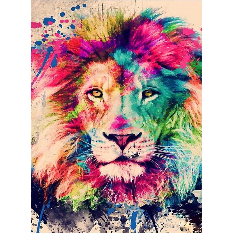 JIEME 5D DIY Diamond Painting Giraffe  Lion Elephant Full Round Diamond Embroidery Animals Cross Stitch Home Decoration Gift jooz diamond painting 5D DIY Diamond Painting