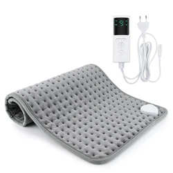 Cozy Electric Heating Pad - Washable and Portable Warmth for Home, Office, and Camping (Light Grey)