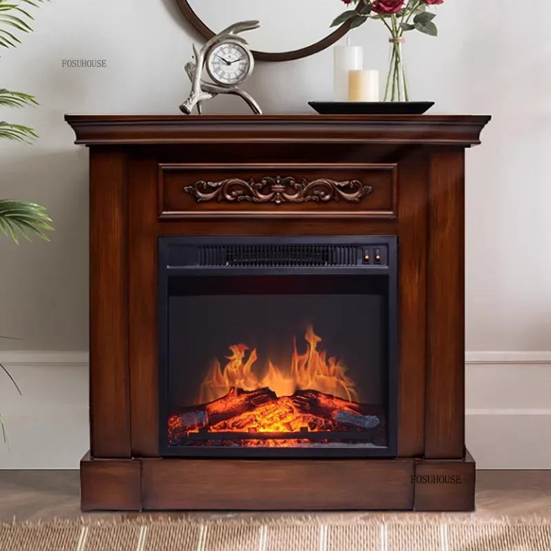 Electric Fireplaces Heater Decoration Fireplace Simulation Flame Electric Fireplace with 3D Flame Heater for Heating H