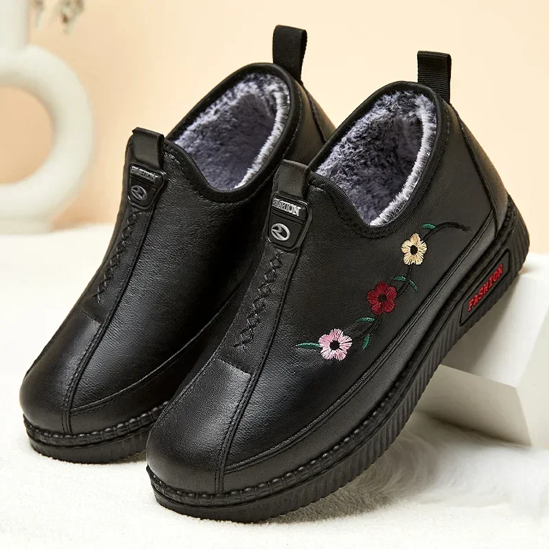 chinese dress ladies Winter Women's Cotton-padded Thick fleece lined Ankle Snow Boots |
