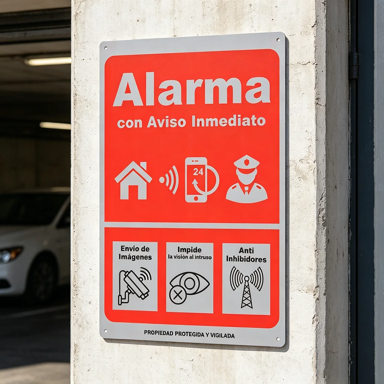 Iron Alert Alarm Sign 4