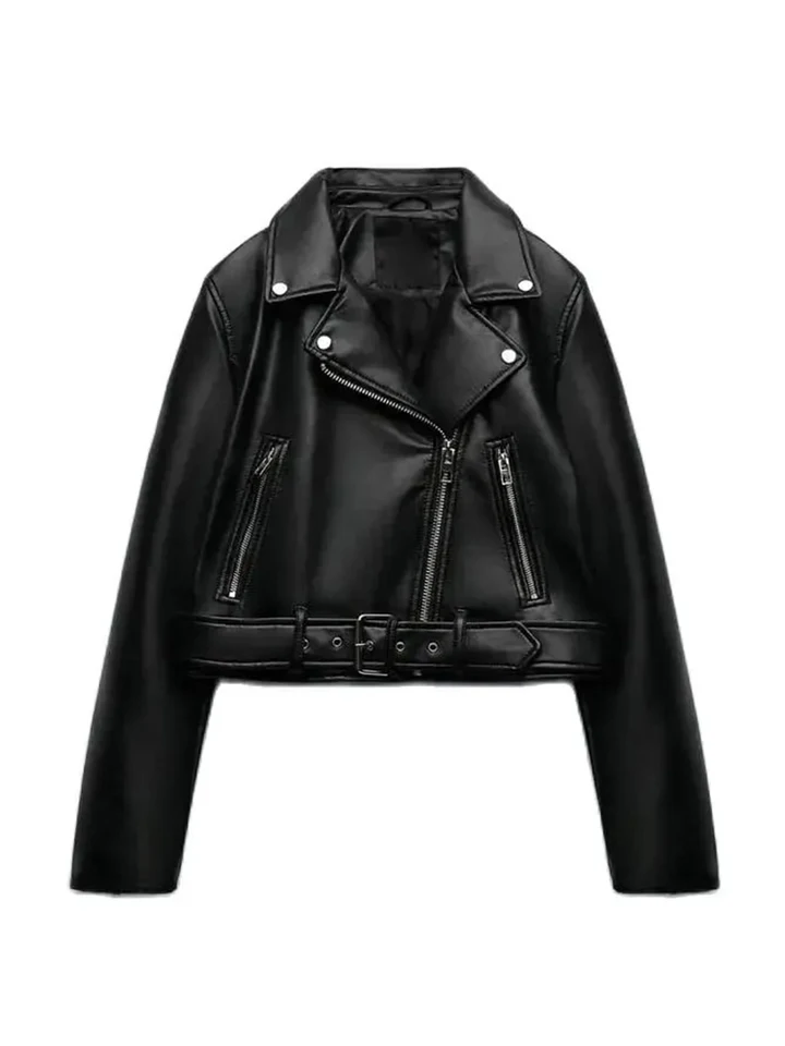 【未使用】round short fake leather jacket Amazon.com: Lmdudan Sexy Faux Leather Short Jacket for Women Long