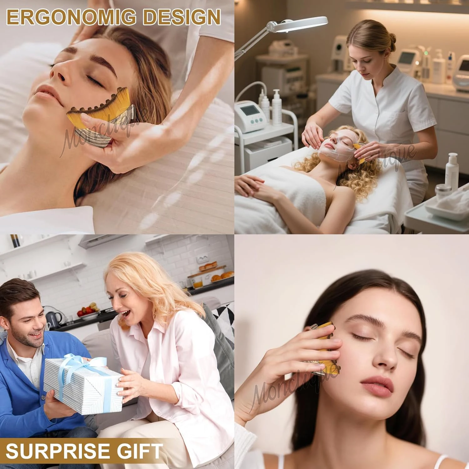 Lymphatic Contour Face Brush Lymphatic Drainage Reduce Puffiness Relief Fatigue Facial Massager Face Chin Skin Sculpting Tool