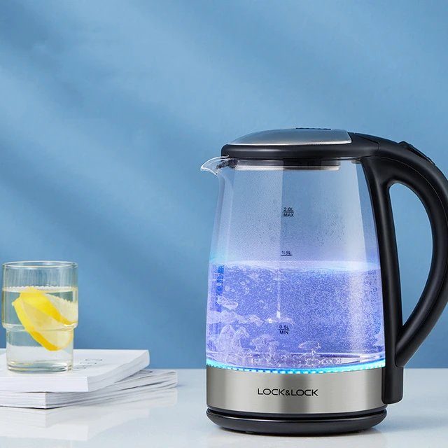 CE Precise Temperature Control Electric Kettle Heat And Explosion Proof 2L  Glass electric kettle Blue Light Boiling Water - AliExpress