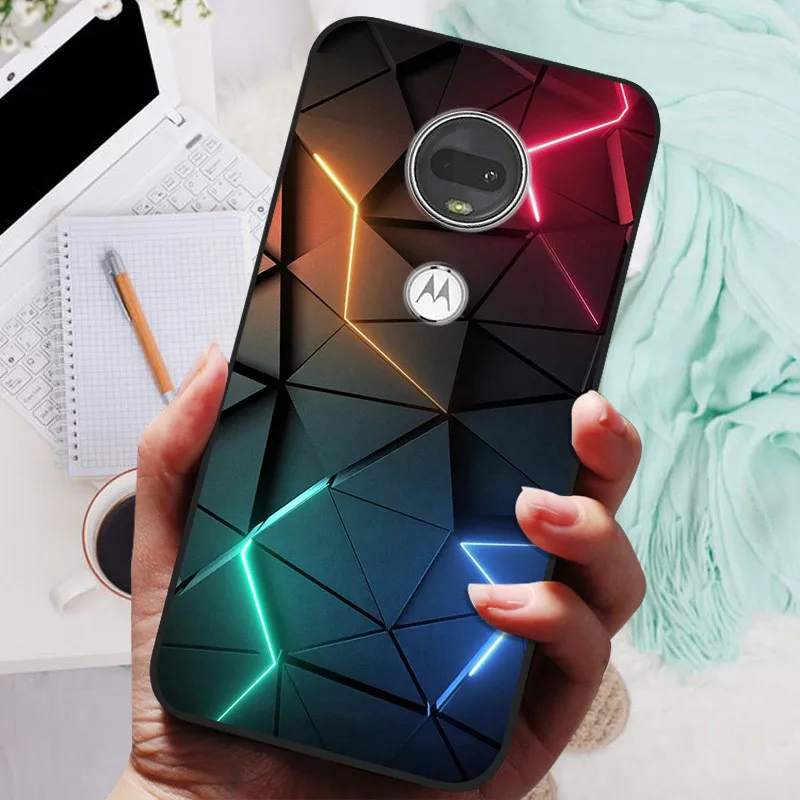 Stylish Soft TPU Protective Case - Fashionable Painted Cover for Motorola Moto G7 Series