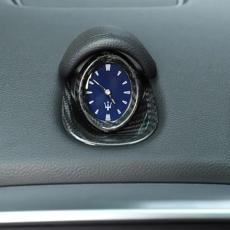 Interni auto Cruscotto Orologio Copertura Decorazione Telaio In Fibra di Carbonio Modificato Trim per Maserati Ghibli 2014-21 Quattroporte 17-2021 - immagine 4