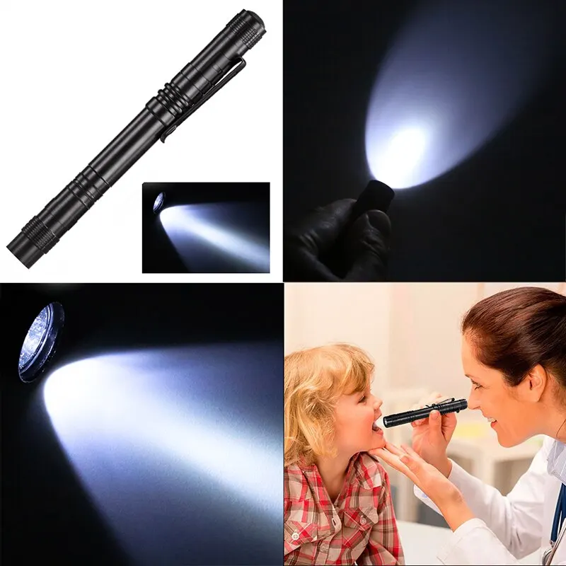 Super petite mini lampe de poche LED alimentée par batterie stylo torche de  poche tactique avec lumens élevés pour le camping, l'extérieur, les  urgences, les lampes de poche quotidiennes