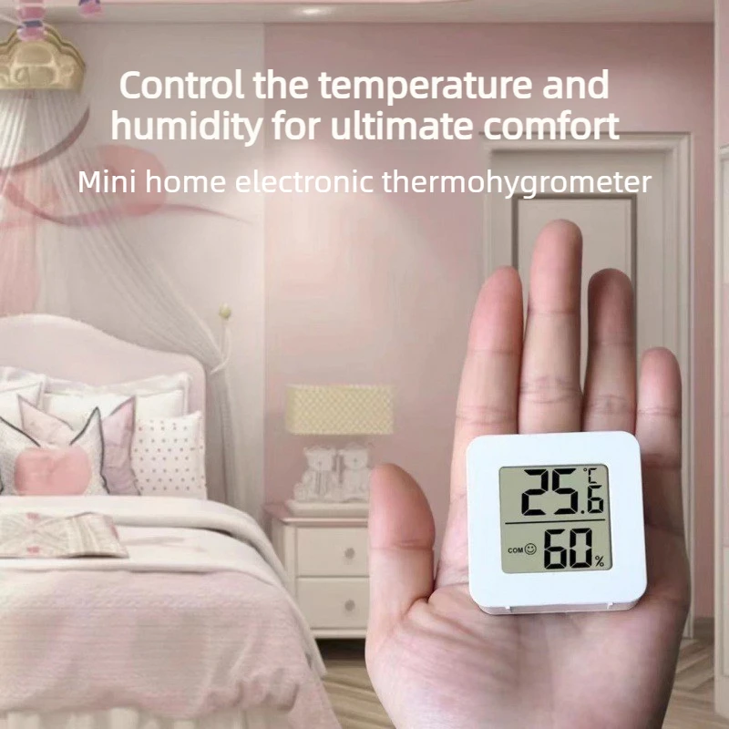 Mini Digital Hygrometer & Thermometer with LCD Display - Indoor Temperature and Humidity Gauge