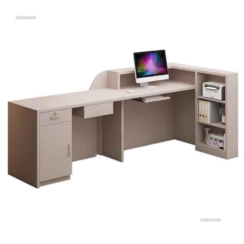 Luxury Reception Desk Bar Beauty Salon Cashier Clothing Store Counter Small Supermarket Front Desks Simple Counter Tables R