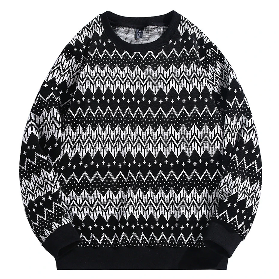 thumbnail image 1 of Suéter navideño nuevo de 150 kg para hombre, suéter de punto de talla grande 10XL 11XL, jersey de punto de primavera y otoño, jersey vintage de moda para hombre, 1 of 5