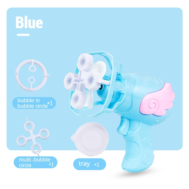 Magic Bubble in Bubble Gun Angel Wings Bubble Gun 3 in 1 with Mini Fan Soap  Drop Machine for Kid Soap Bubbles Summer Outdoor Toy