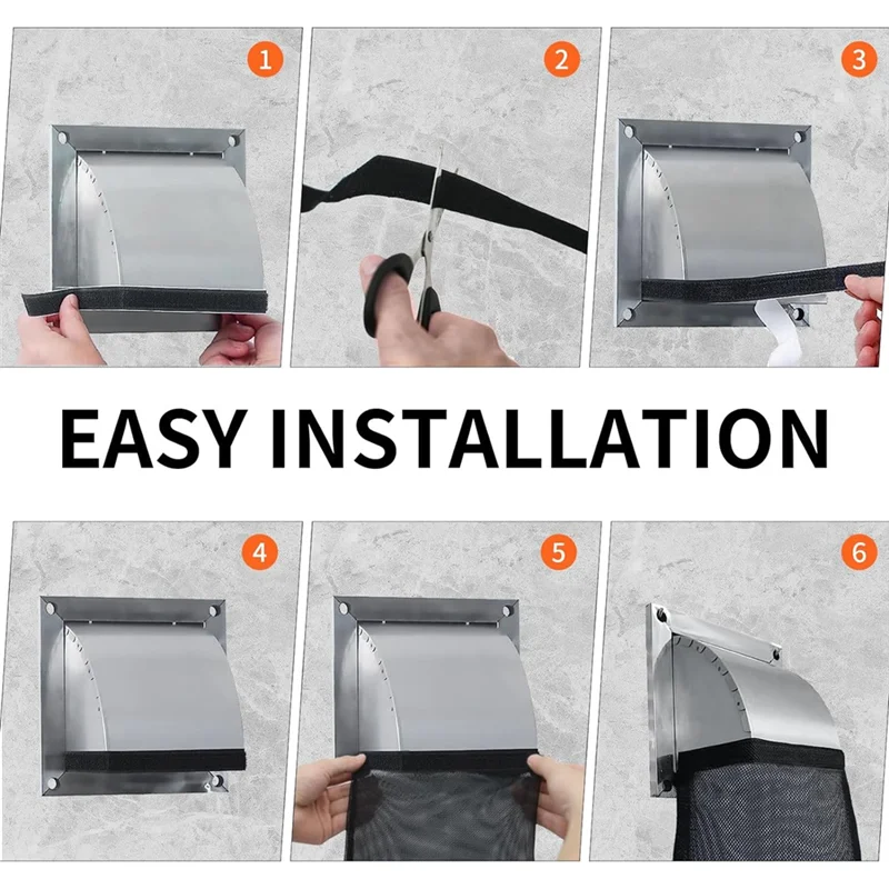 6Pack Dryer Vent Lint Bags Lint Traps Dust Bag For Outdoor Dryer Vents Capturing And Dust Easy To Use