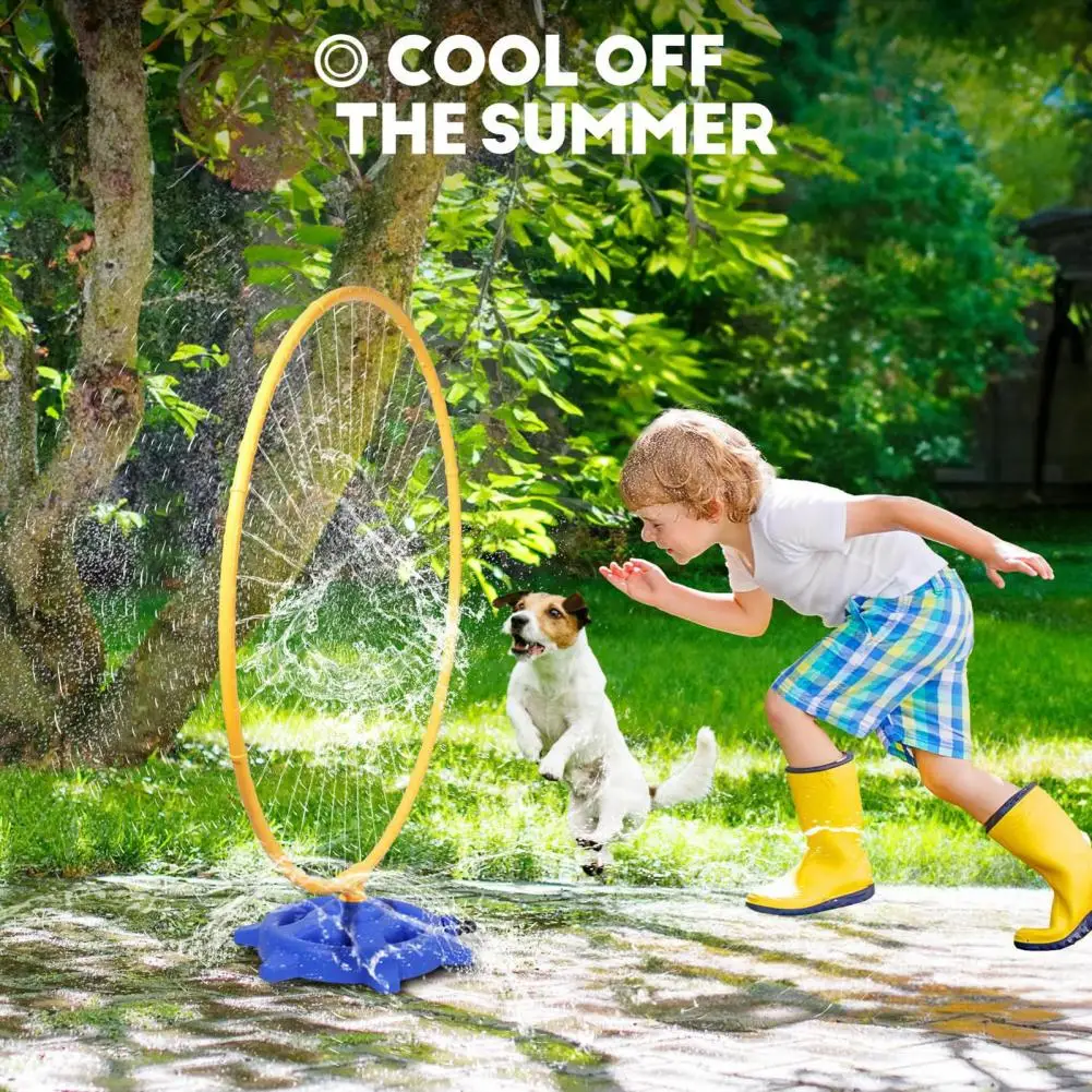 Kids Backyard Sprinkler Water Sprinkler Toy for Toddlers with Rotating Spray Nozzles Adjustable Speed for Kids Toddlers