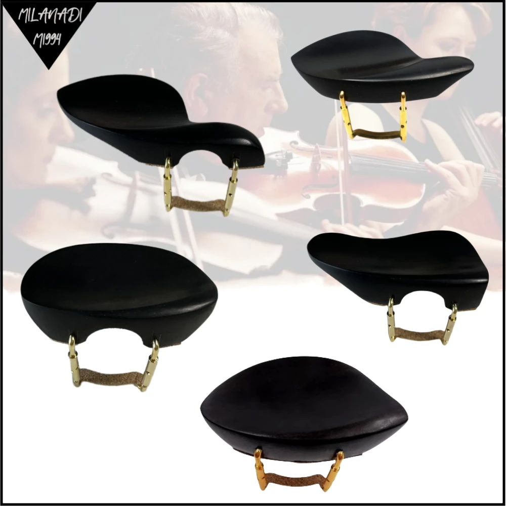 4/4 Violin Chinrest Chin Rest Clamp Screw Bracket Cork Ebony Jujube Wood Fiddle Parts Violin Accessories