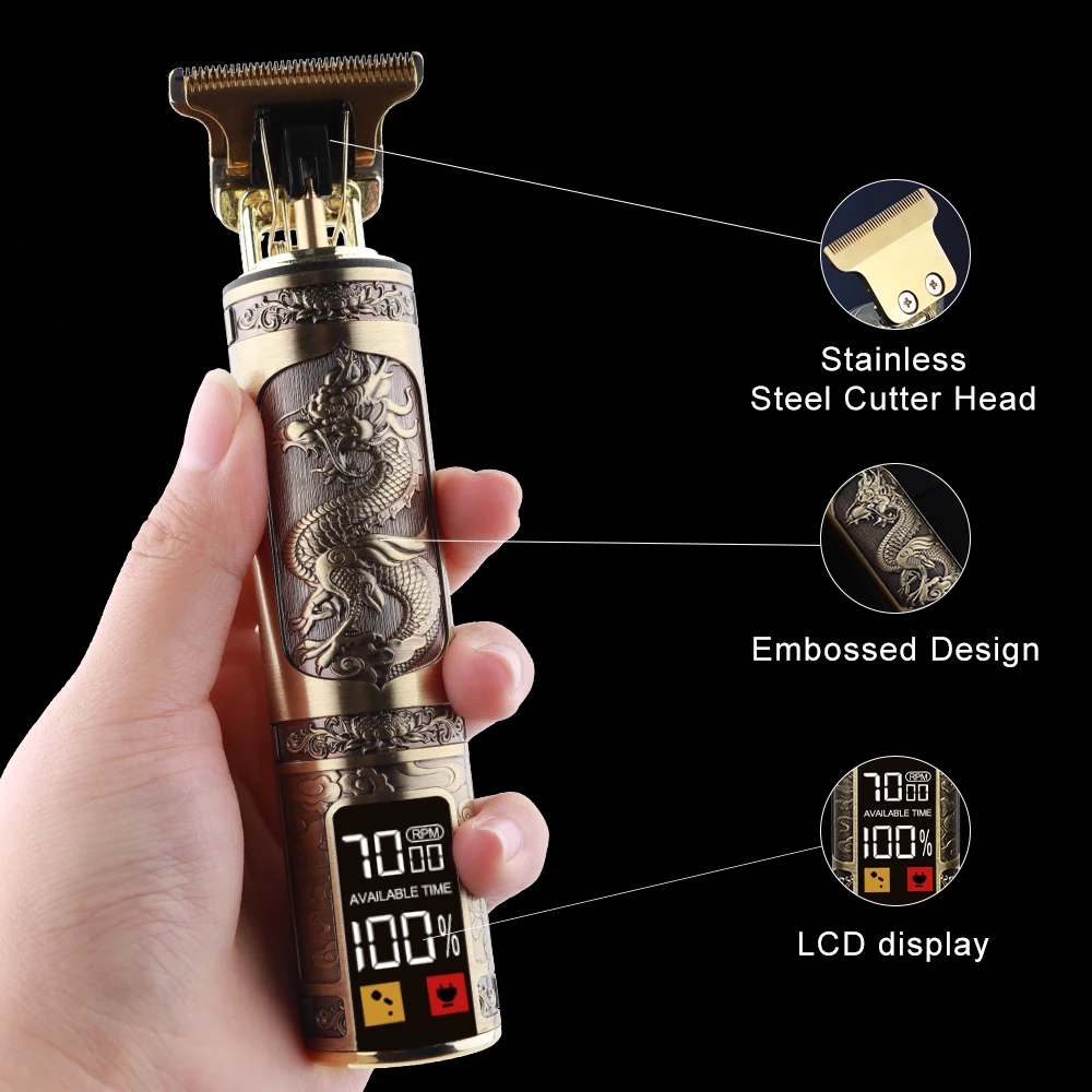 Hot Sale Vintage T9 Electric Cordless Hair Cutting Machine Professional