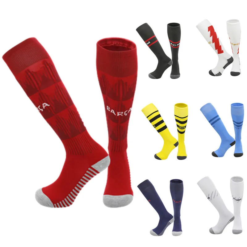

2023/24 New Seasons Soccer Socks For Children Thickening Towel Bottom Football Match Sport Stocking Men's Long Team Socks