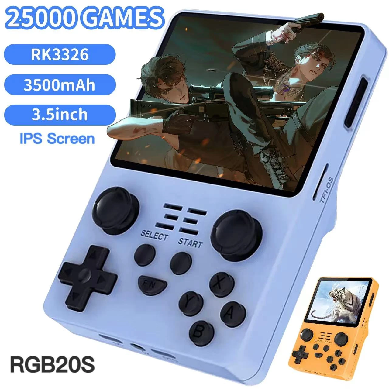 Powkiddy Rgb20s Retro Game Console Open Source System Equipment 3.5