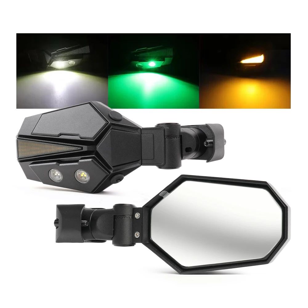 

Good Quality ATV/UTV Accessories Rear View Side Mirrors 1.75" 2" Utv With Lights