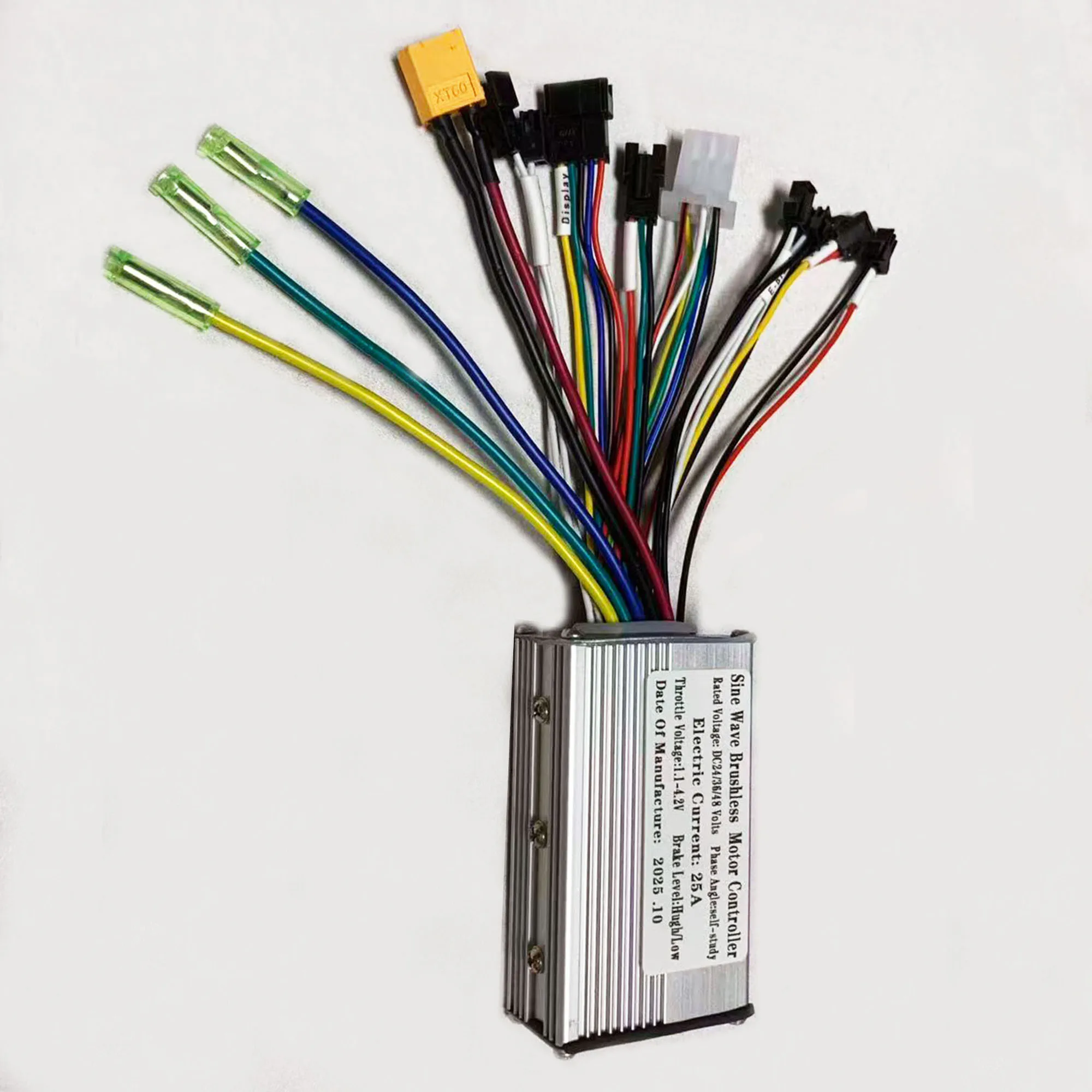24V 36V 48V 3-mode sine wave BLDC controller 350W 500W 25A For 5 Pin S866 SW900