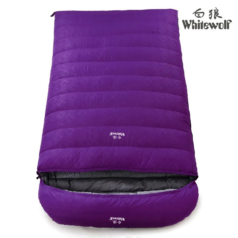 

220*130CM Ultralarge Double Person 4500g/5000g White Goose Down Filling Winter Camping Sleeping Bag Lazy Bag Sacos De Dormir