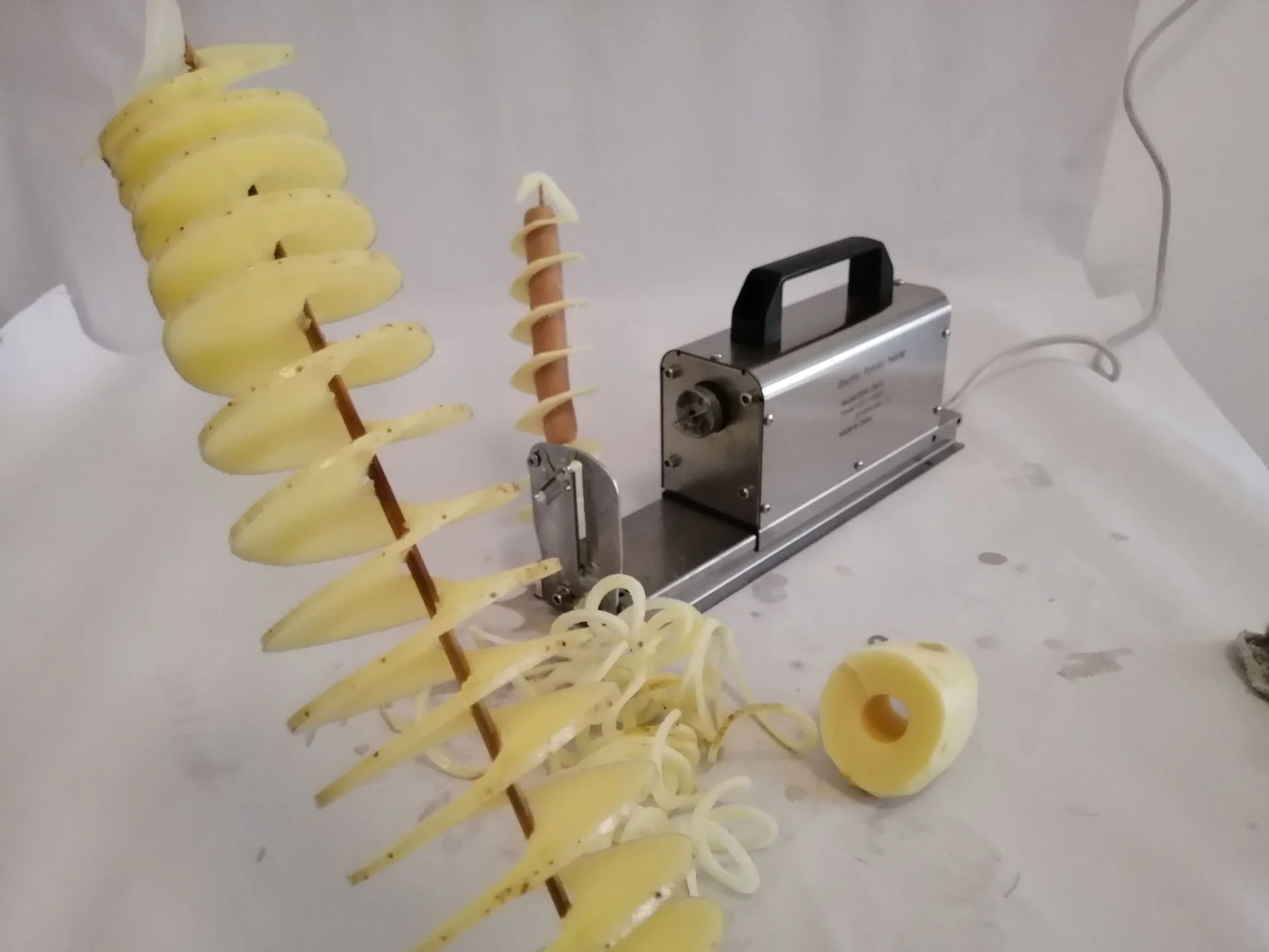 110V 220V 40W 528-8 3IN1 Electric Multifunctional Potato Tower Machine Cutting Machine Potato Twist Curly Fries Twist Hot Dog