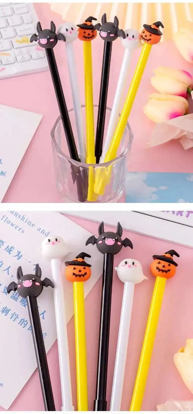 1 Stück Lytwt's Briefpapier niedlichen Cartoon Halloween Kürbis Cushaw Gel Stift Schul büro Kawaii liefert kreative Geschenks tifte – Detail 10