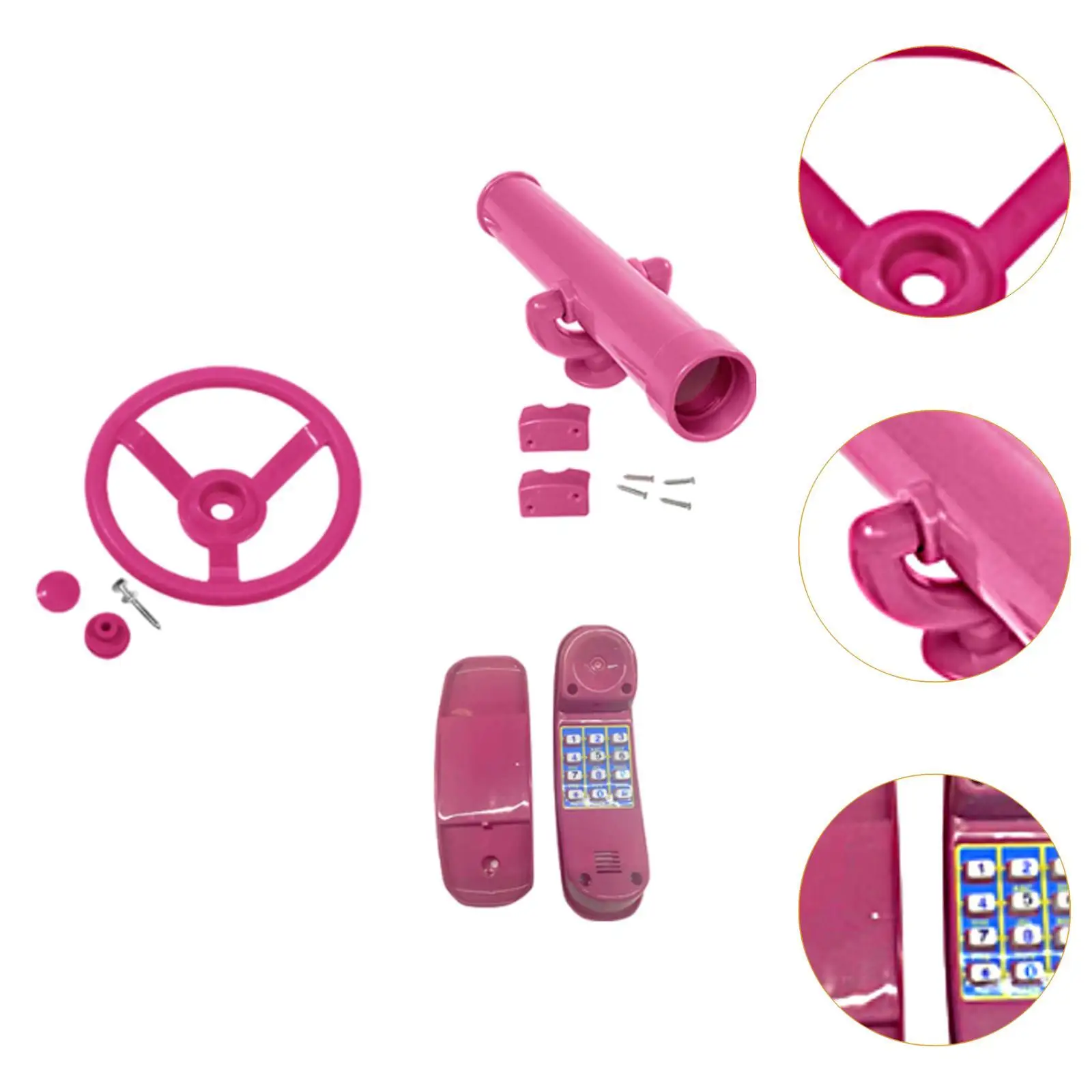 Playground Accessories for Backyard Playhouse Portable Steering Wheel Playground 5