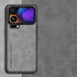 Premium Sheepskin Leather Business Phone Case in Luxury Design for Xiaomi 17 (Grey)