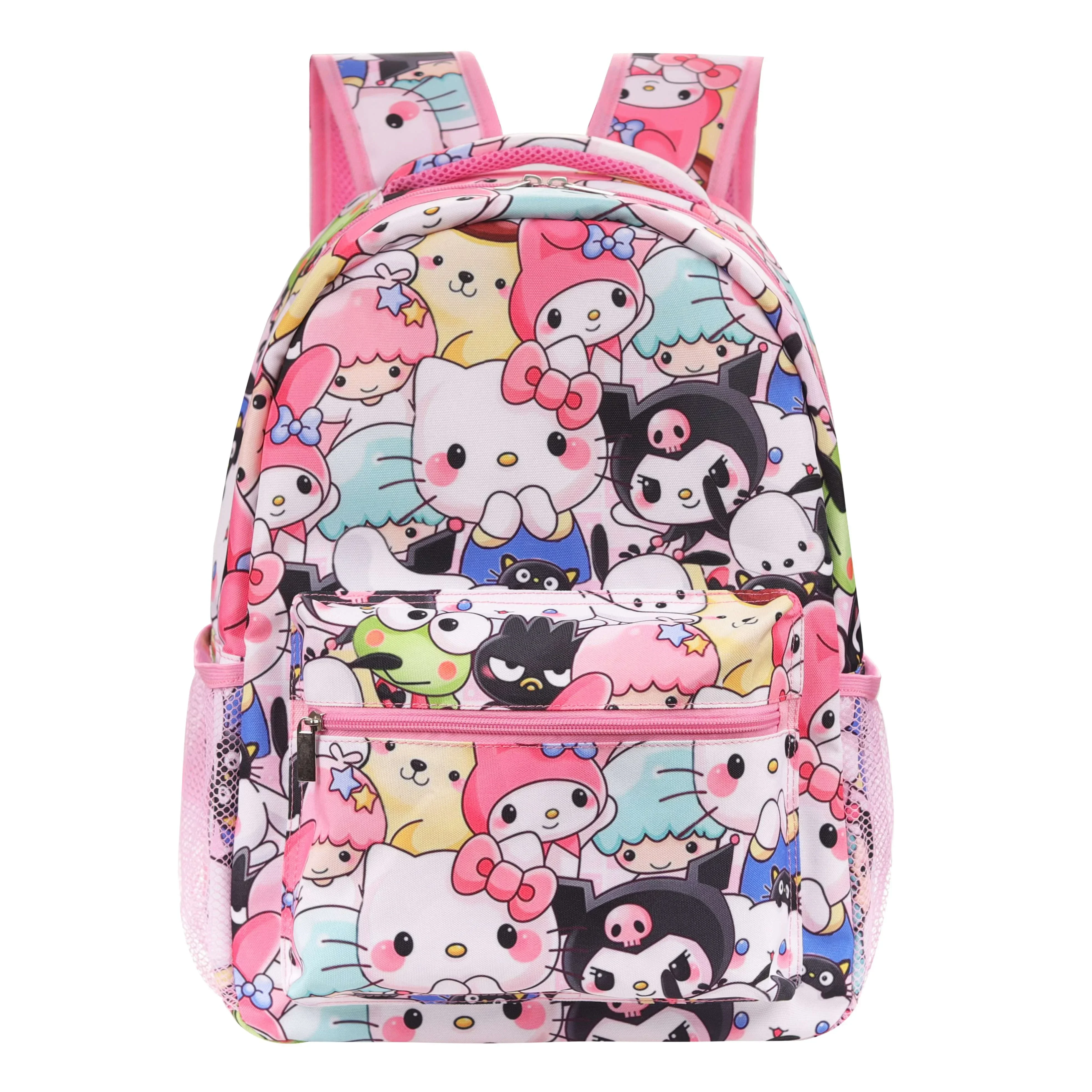 children backpack children bag students backpack MINISO Sanrio HelloKitty Kuromi Cinnamoroll Backpack Cartoon Cute Anime Schoolbag Kawaii Preppy Travel Bookbag