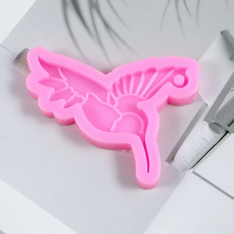 DIY Super Glossy Resin Hummingbird Silicone Mold Birds Epoxy Craft Keychain Cake Mould Polymer Clay Necklace Jewelry Making Mold