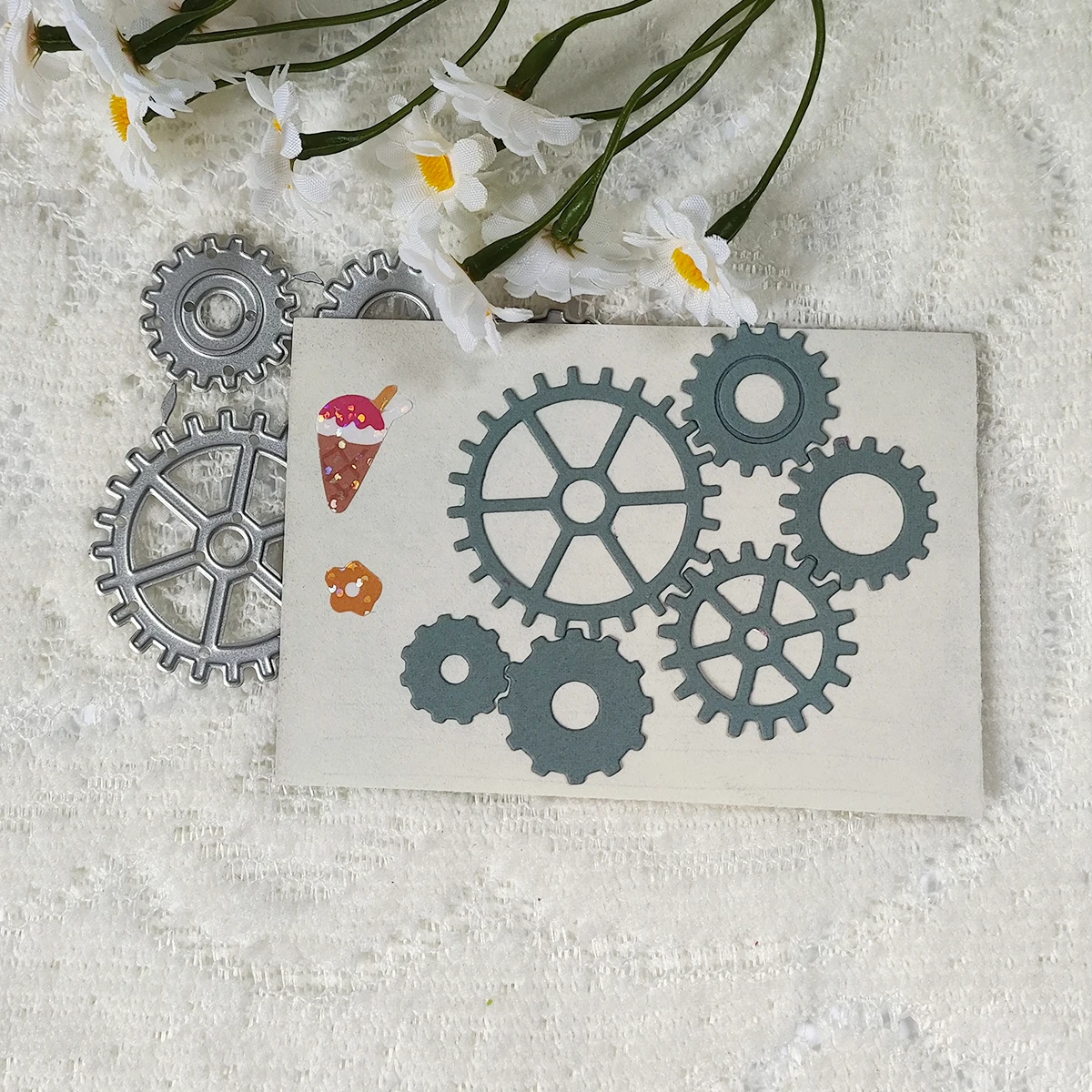 Description Picture 4 of itemEiffel Tower Balloon Tag Letter & Globe Stationery Puzzle Embossed Gear Template Carbon Steel Cutting Dies For DIY Scrapbooking