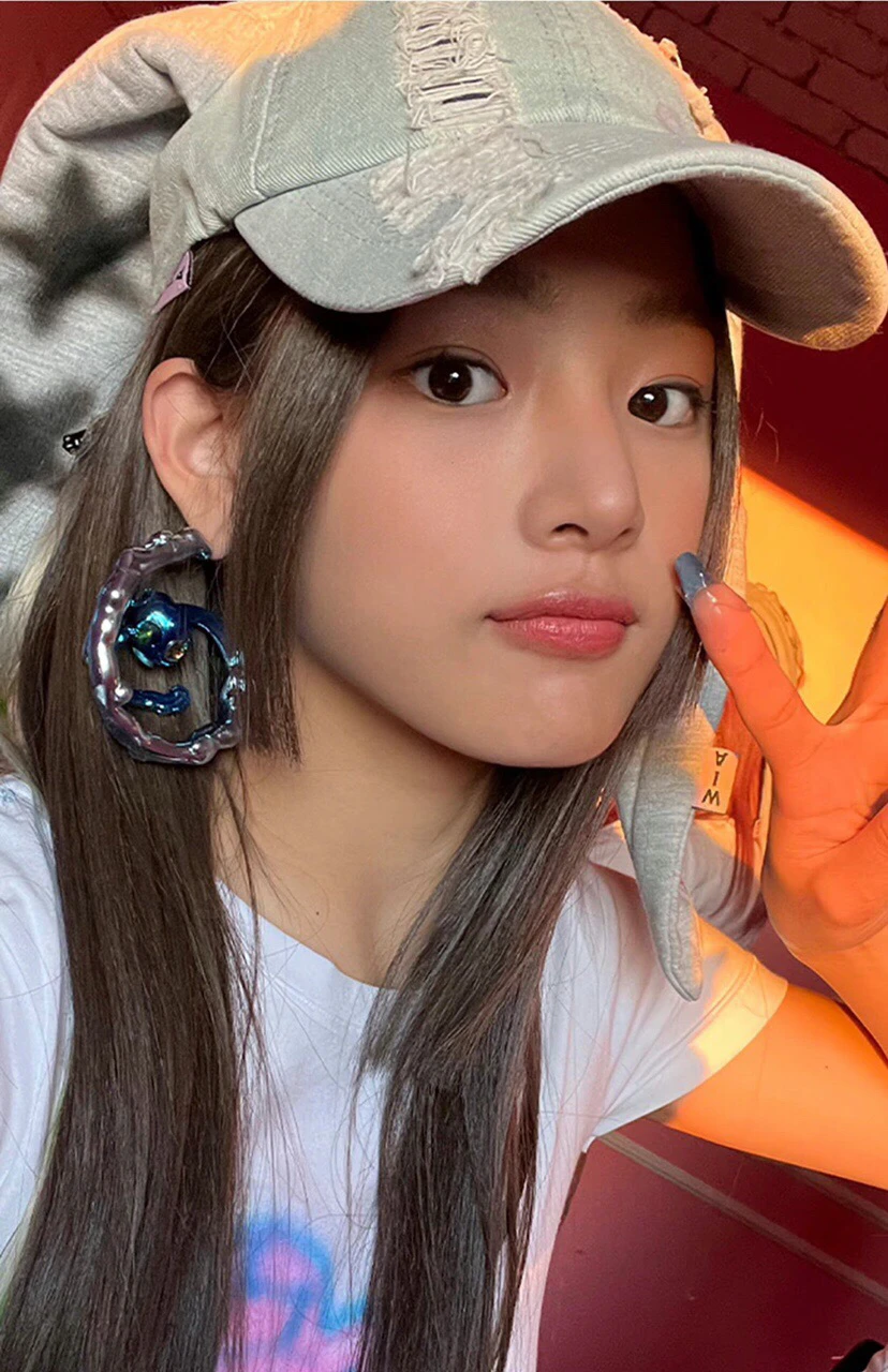 Y2K Style Denim Blue Baseball Cap NewJeans MinJi Haerin OMG