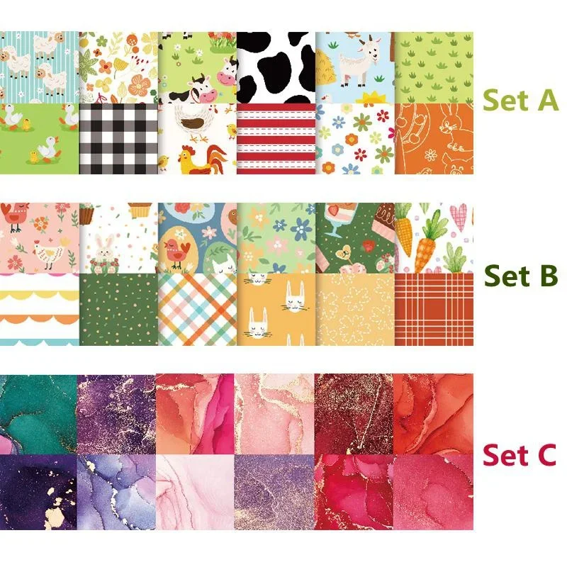 9 Types 24 Sheets Starry Sky Animals Easter Theme Scrapbooking Background Paper Pads Vintage Junk Journal Paper Pack Art Crafts