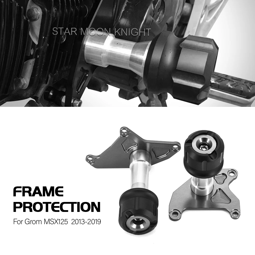 

For Honda Grom MSX125 msx 125 2013 - 2019 Motorcycle Frame Protection Pad Engine Falling protectors Sliders Anti Crash Crash Pad