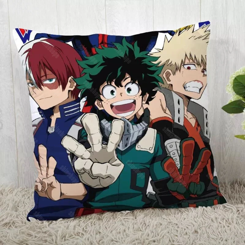 

Pillowcase My Hero Academia Printed Pillow Cover Anime Grils Home Textiles Decorative Pillowcase Customize Gift 45x45cm