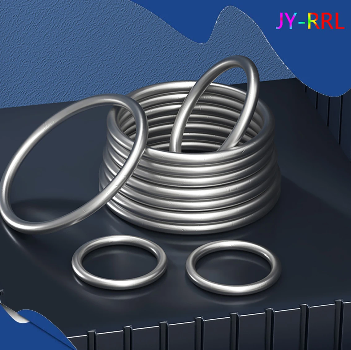 304 Stainless Steel O-Ring Welded Round Rings Metal Solid Circle Size M3-M10